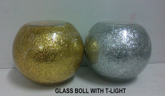 Glass Boll With T-Light